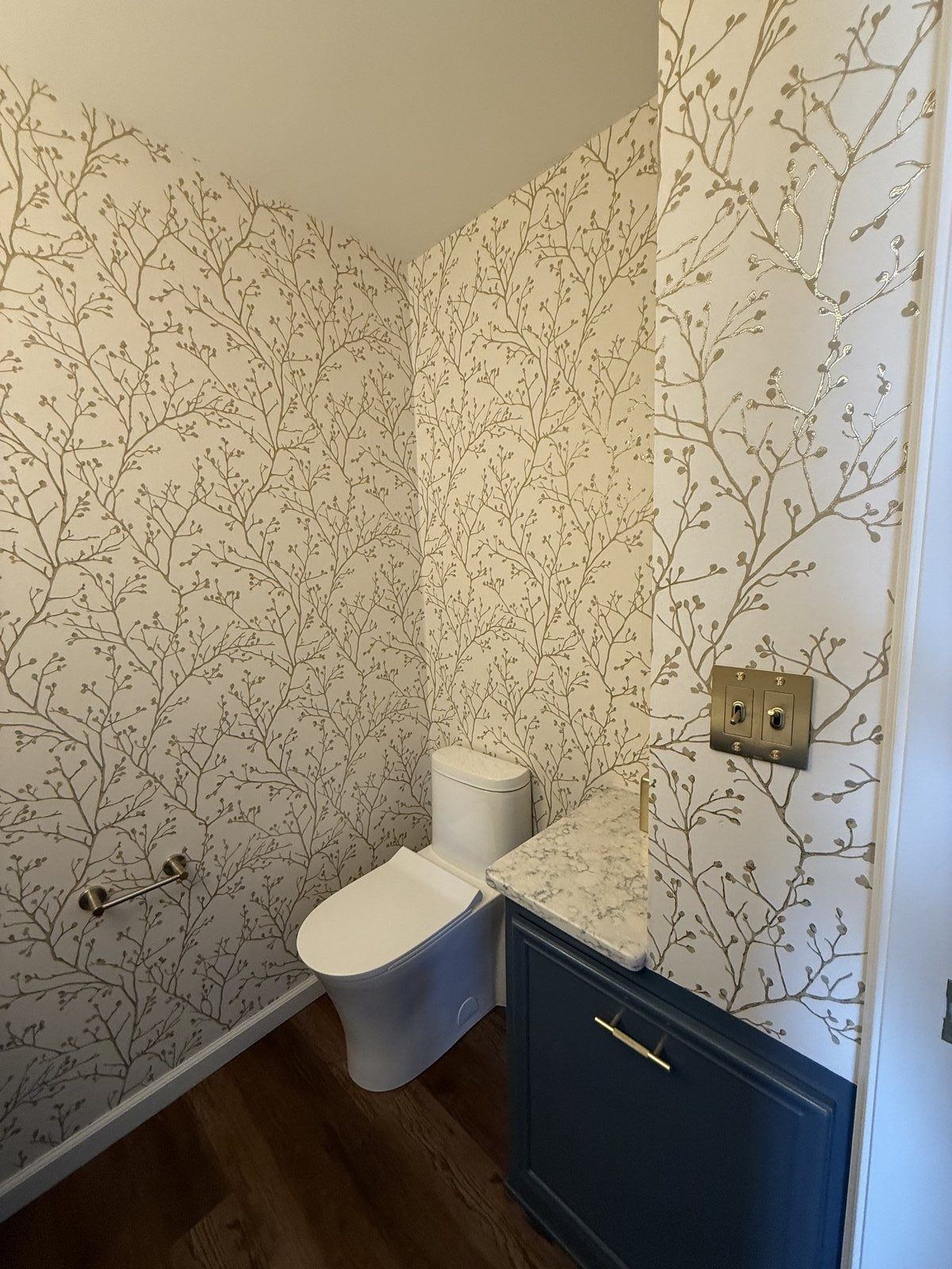 Bathroom remodel with marble vanity top by DK Dynamics